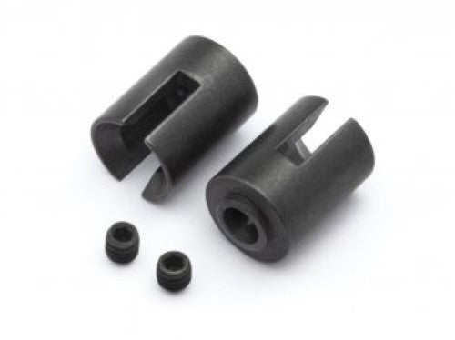 HD Centre Drive Cup set (2 pcs) made from high-strength steel for enhanced durability in high-performance RC vehicles.