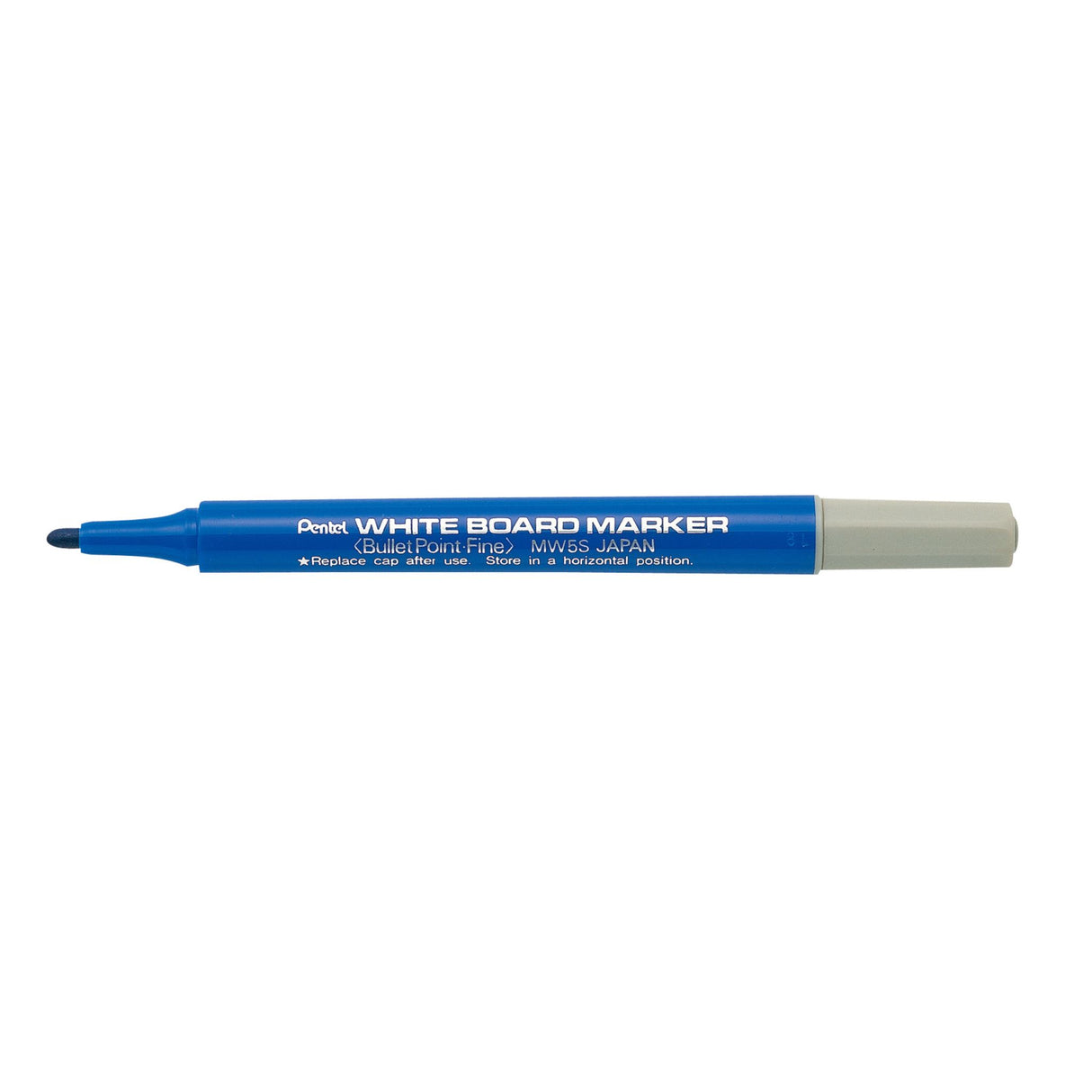 Set of 12 PENTEL Blue Whiteboard Markers with 1.3mm fine point for precise writing and an ergonomic small barrel design.