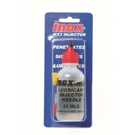 Inox Mx3 Lubricant 60ml with needle applicator for precise, long-lasting lubrication and protection of various surfaces.