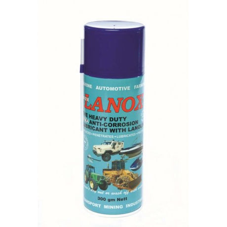 Inox - Mx4 Lanox 300g aerosol lubricant for rust protection and anti-seize for metal surfaces and fasteners.