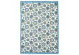 Set of 3 Marrakesh Tile Kitchen Towels featuring vibrant blues and warm browns, perfect for stylish kitchen decor and tasks.
