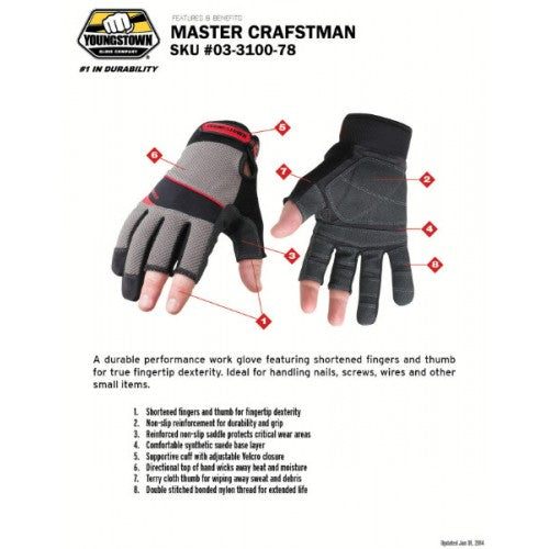 Youngstown Master Craftsman Work Gloves - Medium