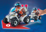 Playmobil Medical Quad with doctor figure, pull-back motor, and medical kit, perfect for imaginative rescue adventures.