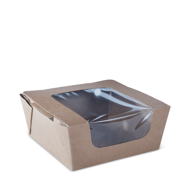 Medium Hot Food Box with anti-fog window and ventilation, keeping meals warm and presentable for up to 3 hours.