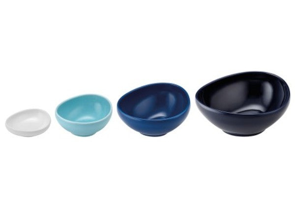 Vibrant Mi Casa Indigo Ombre Nesting Bowl Set in assorted sizes, perfect for stylish serving and home decor.