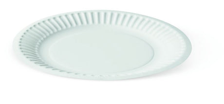 Premium 7-inch white paper plates in a pack of 50, eco-friendly and grease-resistant, ideal for various meals and gatherings.