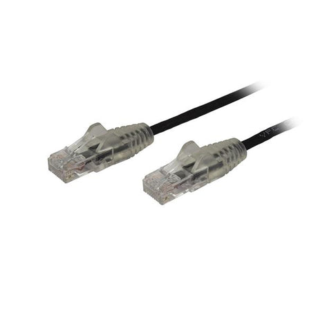 Slim 0.5 m CAT6 cable with snagless RJ45 connectors, designed for high-speed, reliable Gigabit network connections in tight spaces.