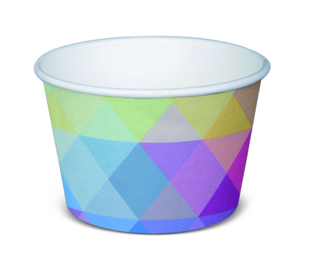 Glacier Ice Cream Bowls (236ML), 50-pack, elegant design for desserts, freezer/microwave safe, leak-resistant, disposable.