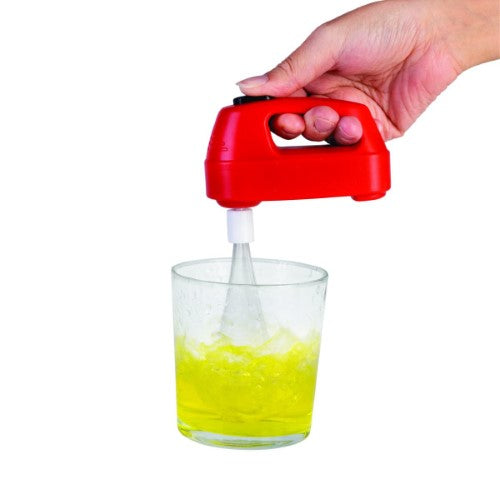 Set of 12 compact battery-operated mixers ideal for frothing, whisking, and small ingredient mixing. Perfect for travel and kids.