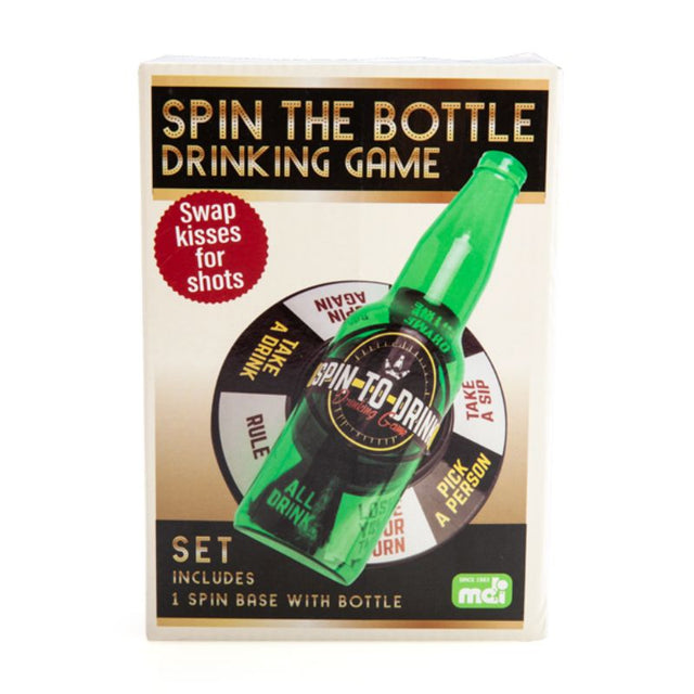 Vibrant green bottle-shaped spinner for a fun and engaging drinking game, perfect for parties and gatherings.