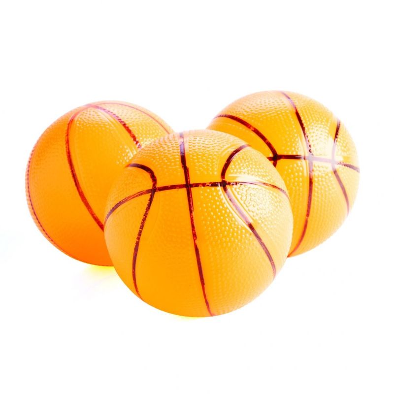 Fun Toilet Basketball Set with suction cup hoop, 3 mini balls, and 'Do Not Disturb' hanger for entertaining bathroom breaks.