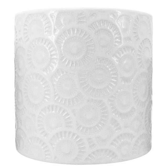 Elegant Raj White Planter, 11x10.5 cm, perfect for indoor plants, enhancing modern decor and small spaces.