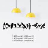 Black wall art featuring NZ birds on a branch, crafted from premium ACM, suitable for indoor and outdoor use.