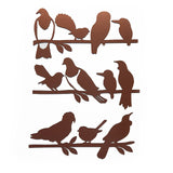 Kiwiana wall art featuring NZ birds on a branch, crafted from brushed copper ACM; perfect for indoor or outdoor decor.