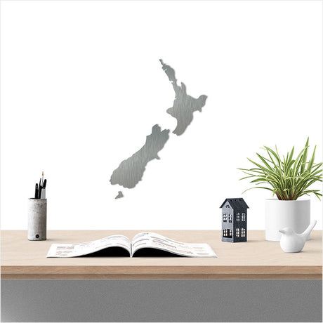 Brushed silver wall art measuring 550mm, made from durable Aluminium Composite, perfect for modern indoor and outdoor decor.