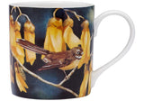 Set of 3 Kiwiana mugs featuring vibrant Fantail designs, showcasing New Zealand's native birds and flora.