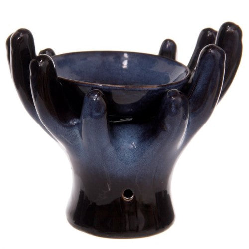 Ceramic Oil Burner - Open Hands 14cm (Set of 2 Assorted)