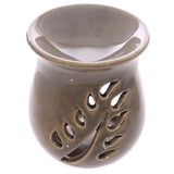 Oil Burner - Leaf Fretwork Design Crackle Glaze (Box of 20)