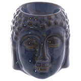 Small Crackle Glaze Ceramic Buddha Head Oil Burner, 8cm, ideal for aromatherapy and home decor, box of 12.