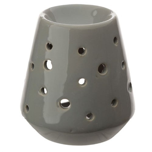Ceramic Oil Burner - Eden Tapered with Circular Cut Outs (Set of 3 Asstd)
