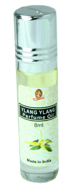 Kamini Ylang Ylang Perfume Oil, a luxurious floral fragrance, combines sweet notes for a calming, uplifting aroma.