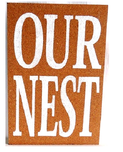 Wall art titled "Our Nest," sized 20x3xH30cm, perfect for adding fun and character to any space. Ready to hang.