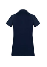 Navy Byron Ladies Polo shirt in size 16, featuring a neat collar and open neckline for stylish comfort.