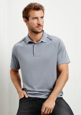 Stylish Academy Mens Polo in Black/White, XL; features breathable fabric, UPF protection, and contemporary design details.