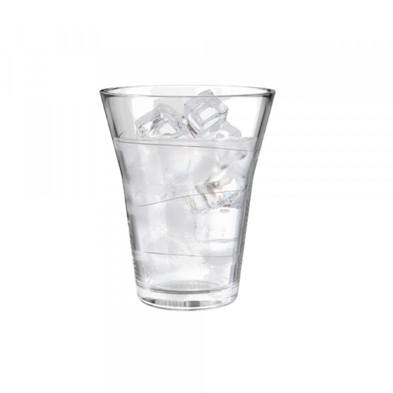 Set of 6 Ocean Space Wave Hi Ball glasses with elegant wave pattern, 300ml capacity, and stackable design for easy storage.