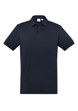 Men's Navy City Polo, Size 2XL, featuring a waffle knit collar, breathable fabric, and UPF 50+ sun protection.