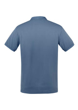 Men's City Polo in Grey Smoke, 3XL size, featuring breathable cotton blend, UPF 50+ protection, and unique collar design.