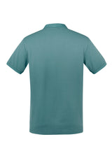 Mens City Polo in Jasper Green, 2XL, featuring breathable cotton blend, stylish waffle knit collar, and UPF 50+ sun protection.