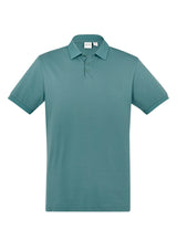 Men's City Polo in Jasper Green, 3XL, features a waffle knit collar, UPF 50+, and a relaxed fit for comfort and style.