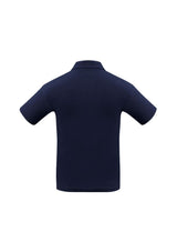 Men's Ice Polo in Navy, 5XL, featuring 100% premium combed cotton, twin needle stitching, and a classic 3-button placket.