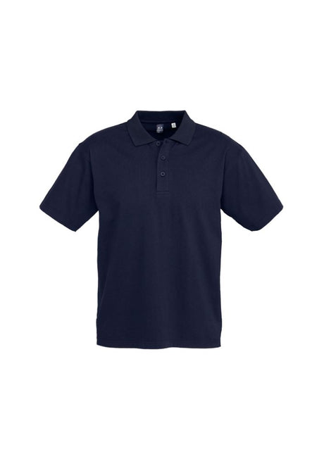 Men's Navy Ice Polo in 5XL, made from premium cotton, featuring a classic collar, durable stitching, and a convenient pocket.