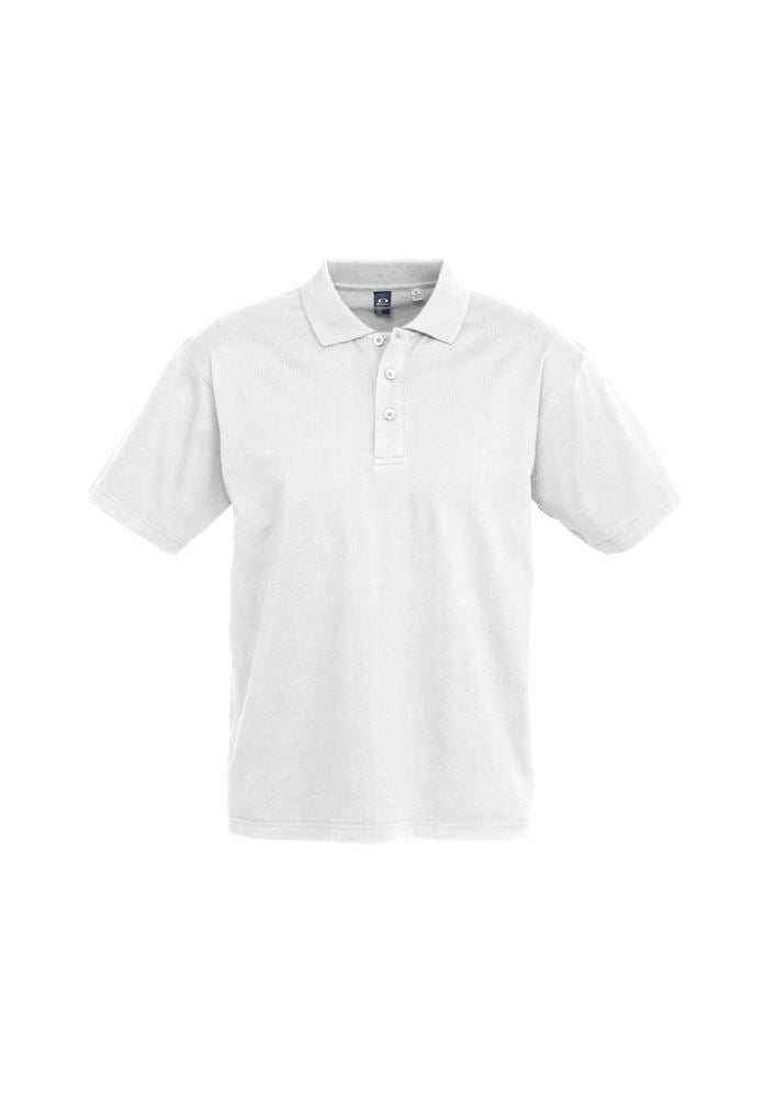 Men's Ice Polo in White, Size S, featuring a classic design, knitted collar, and premium cotton for comfort and durability.