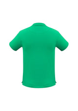 Men's XL neon green polo shirt from Biz Collection featuring a classic collar, breathable fabric, and a stylish pocket.