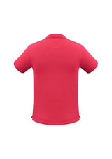 Mens Neon Red Polo in 2XL from Biz Collection, featuring a breathable pique knit, UPF protection, and a stylish design.