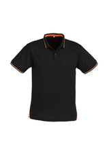 Men's Jet Polo in Black and Orange, 3XL, featuring breathable fabric, stylish details, and a pocket for convenience.