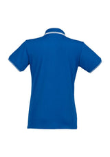 Ladies Cambridge Polo in Royal/White/White, Size 22, featuring a stylish collar, lightweight fabric, and UPF protection.