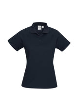 Ladies Sprint Polo in Navy, Size 24, featuring breathable polyester, stylish collar, and excellent UPF protection for comfort.