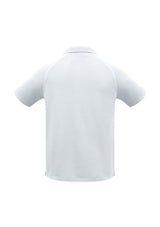 Kids Sprint Polo in white, size 16, made from breathable polyester with UPF protection, ideal for active play and casual outings.