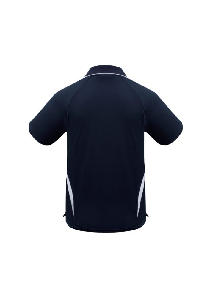 Kids Flash Polo in navy and white, Size 4; breathable polyester fabric with stylish design and comfy fit for active children.