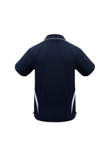 Kids Flash Polo in navy and white, Size 4; breathable polyester fabric with stylish design and comfy fit for active children.