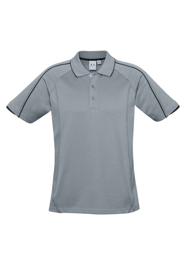 Men's Blade Polo in Silver Grey/Black, Size XL, featuring soft, breathable fabric and stylish design, perfect for casual wear.