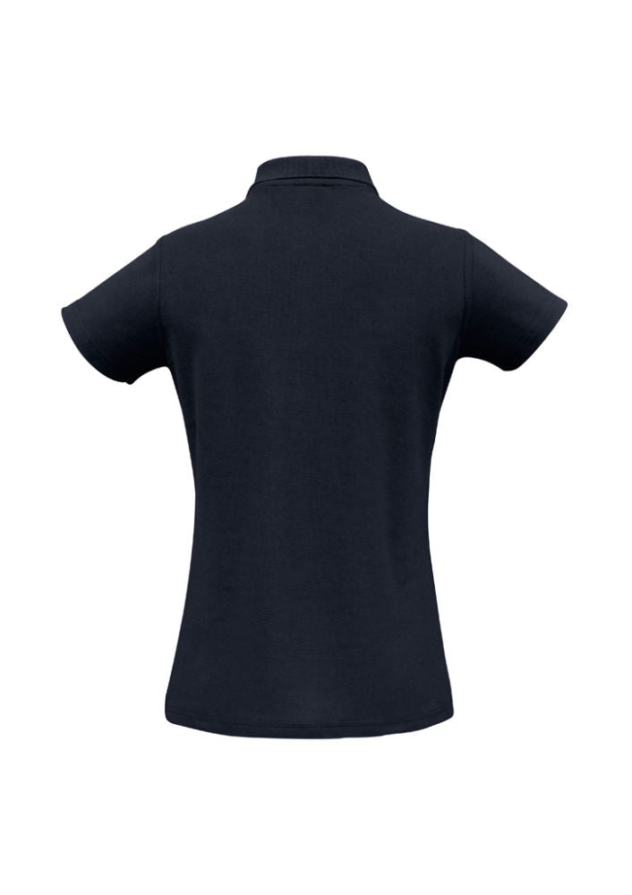 Navy Ladies Crew Polo in Size 24, featuring a stylish design, breathable fabric, and sun protection for versatile wear.