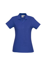 Ladies Crew Polo in Royal, Size 10 from Biz Collection, featuring UPF protection, sleek Y-placket, and durable construction.