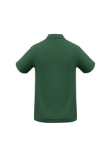 Kids Crew Polo in vibrant Forest color, size 6, made of durable polyester-cotton blend, perfect for active play and outdoor wear.