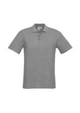 Kids Crew Polo in Grey Marle, Size 4, featuring a comfortable fit, stylish collar, and durable fabric for active play.