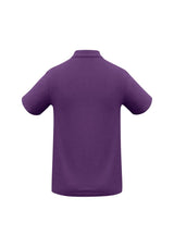 Kids Crew Polo in vibrant purple, size 8, made from soft, durable fabric, perfect for outdoor play and stylish everyday wear.